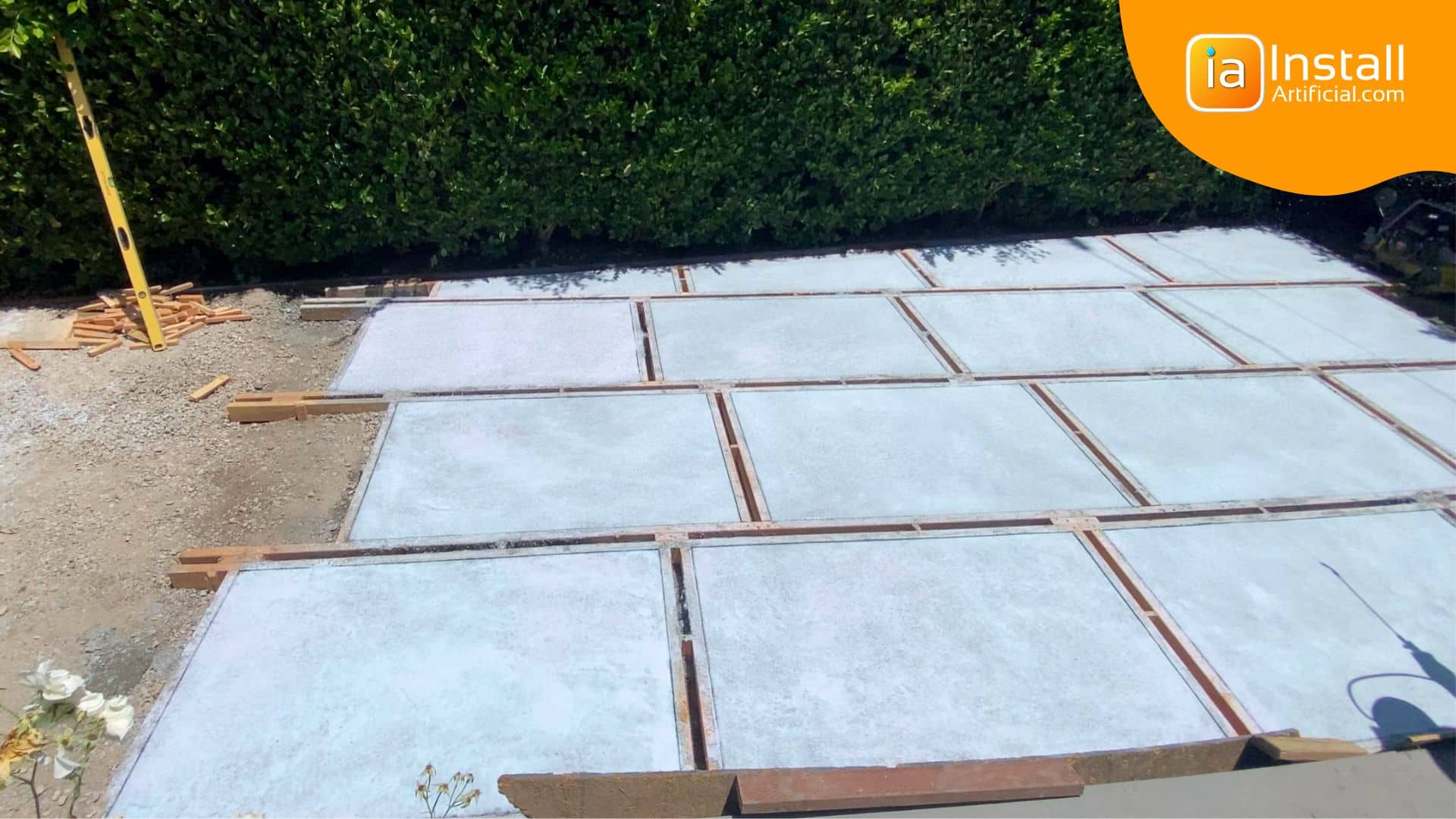 How to Install Artificial Grass Strips Between Pavers